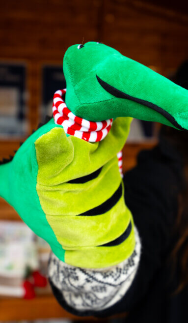 Dráček jako maňásek