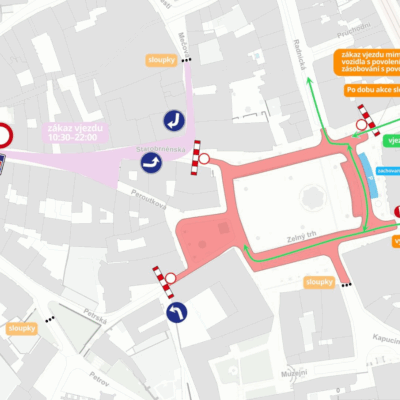 Režim vjezdu na vánoční trhy 2025