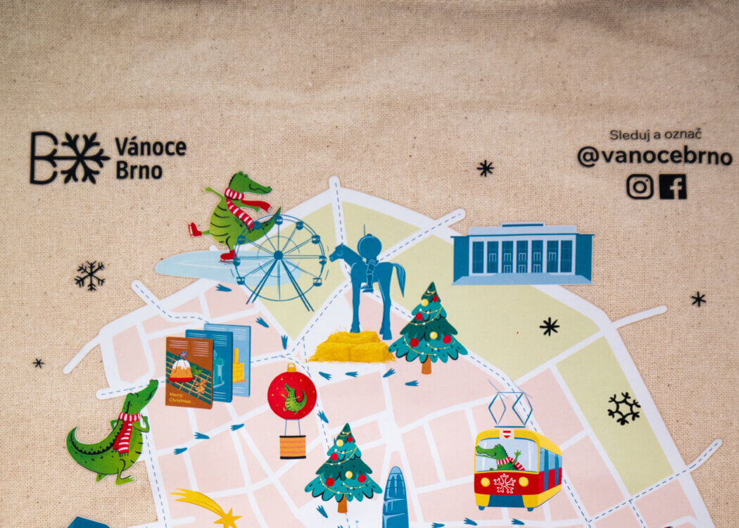 Vánoční taška s mapkou